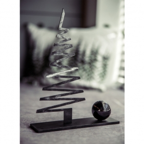 A modern zig-zag Christmas tree with a candle - Dekoracje - MIW Design